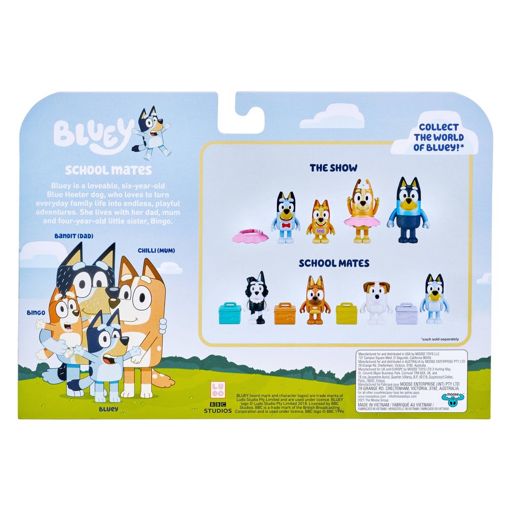 Bluey School Friends Figure 4 Pack