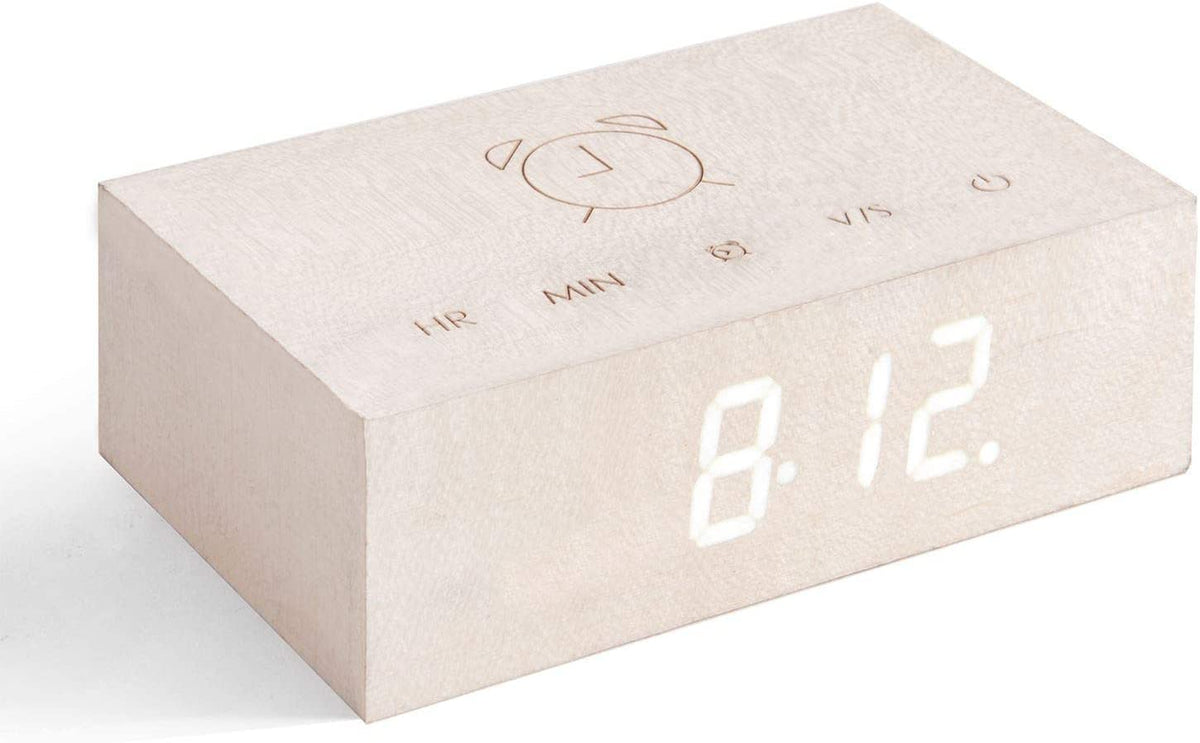 Gingko Flip Click Clock - Ash