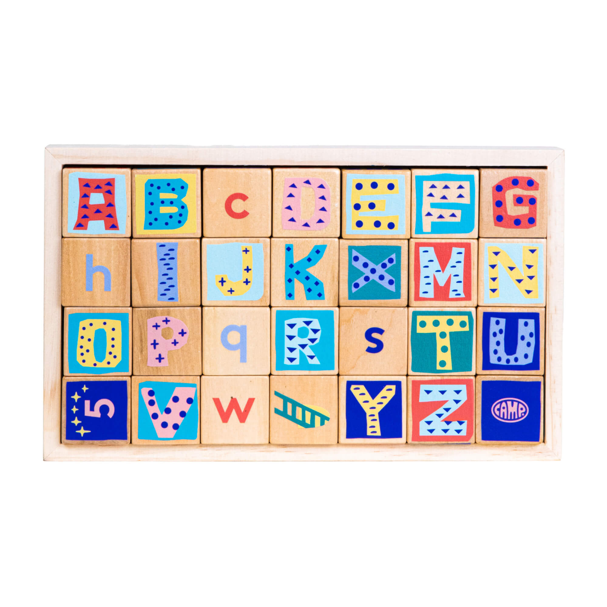 picture alphabet blocks and crate gift set