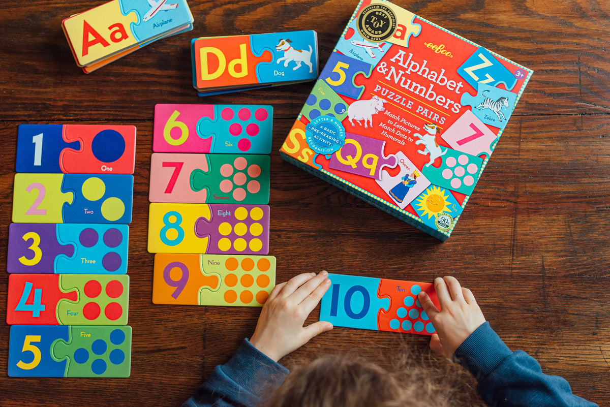 eeBoo Alphabet & Numbers Puzzle Pairs