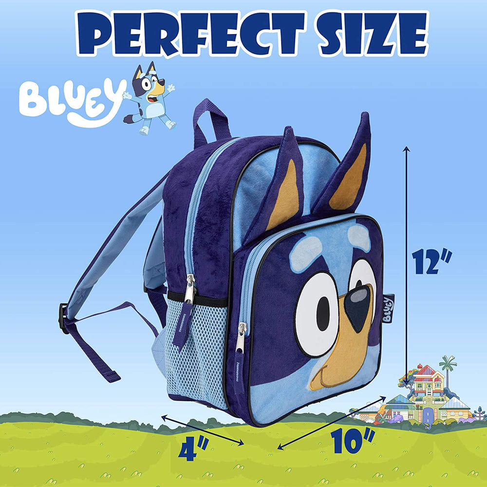 BLUEY Insulated Lunch Box for Kids & Toddlers, Girls & Boys Insulated Lunch  Bag with 3D Features and Top Padded Handle, Blue