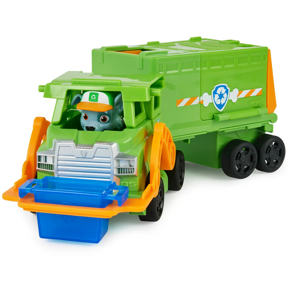 Paw Patrol Big Truck Pup’s Rocky Transforming Toy Trucks with Collectible Action Figure