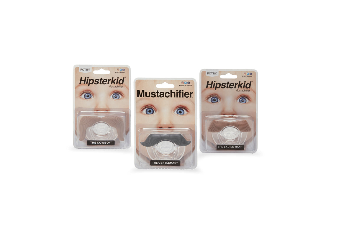 The Mustache Pacifier 3-Piece Set