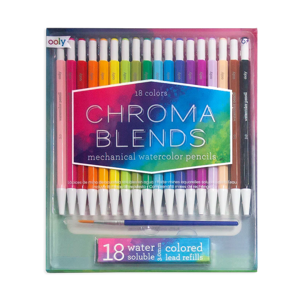 OOLY Chroma Blends Watercolor Paint Set, 12-Colors, Neon 