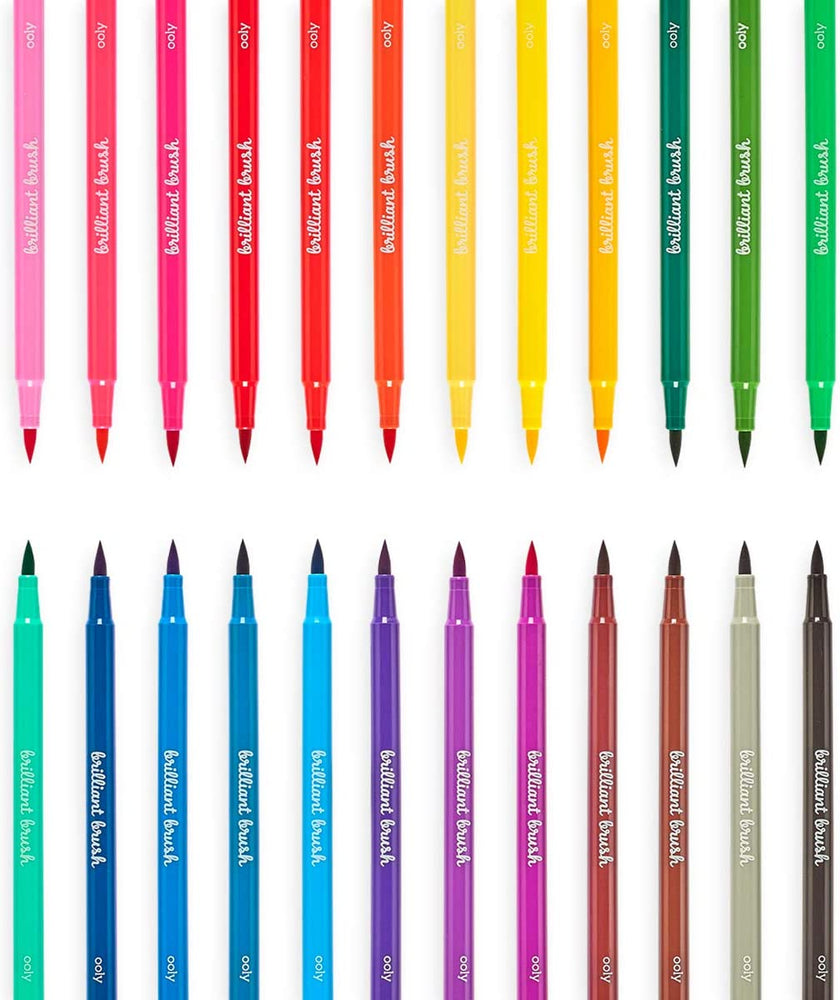 Ooly Brilliant Brush Markers (24-Pack)
