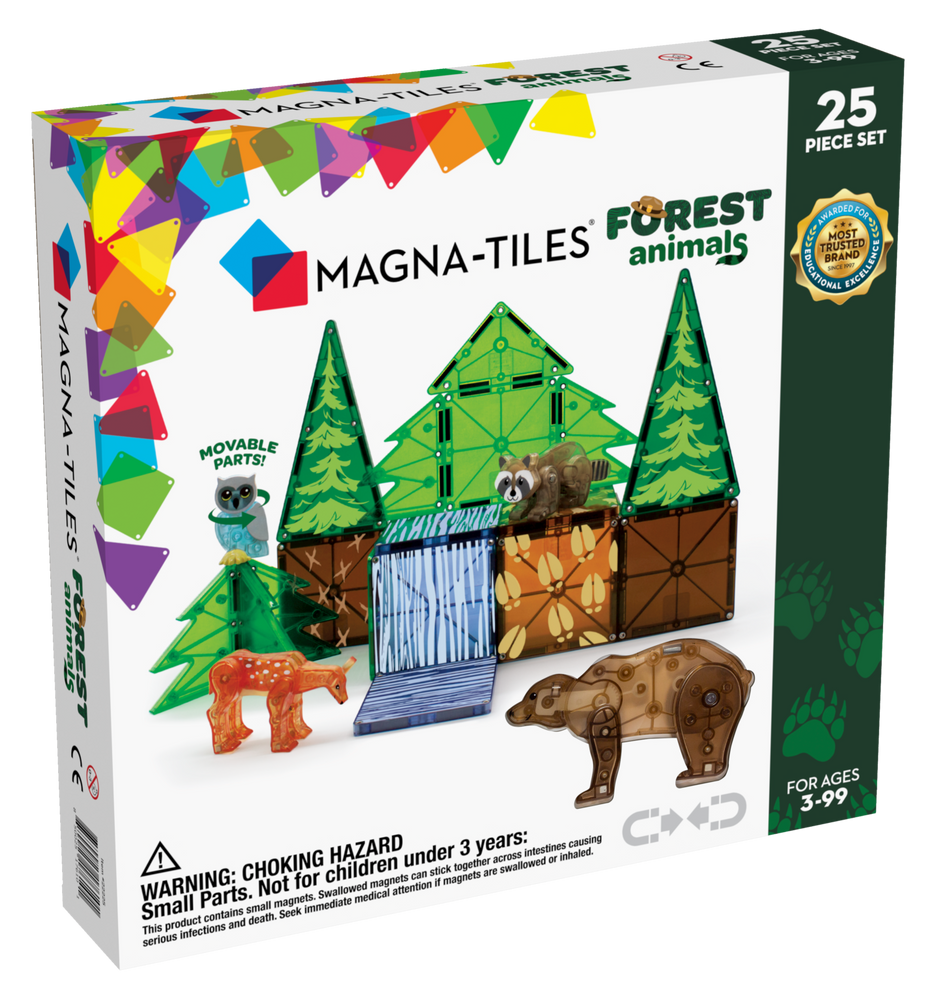 Magna-Tiles Forest Animals 25-Piece Building Set