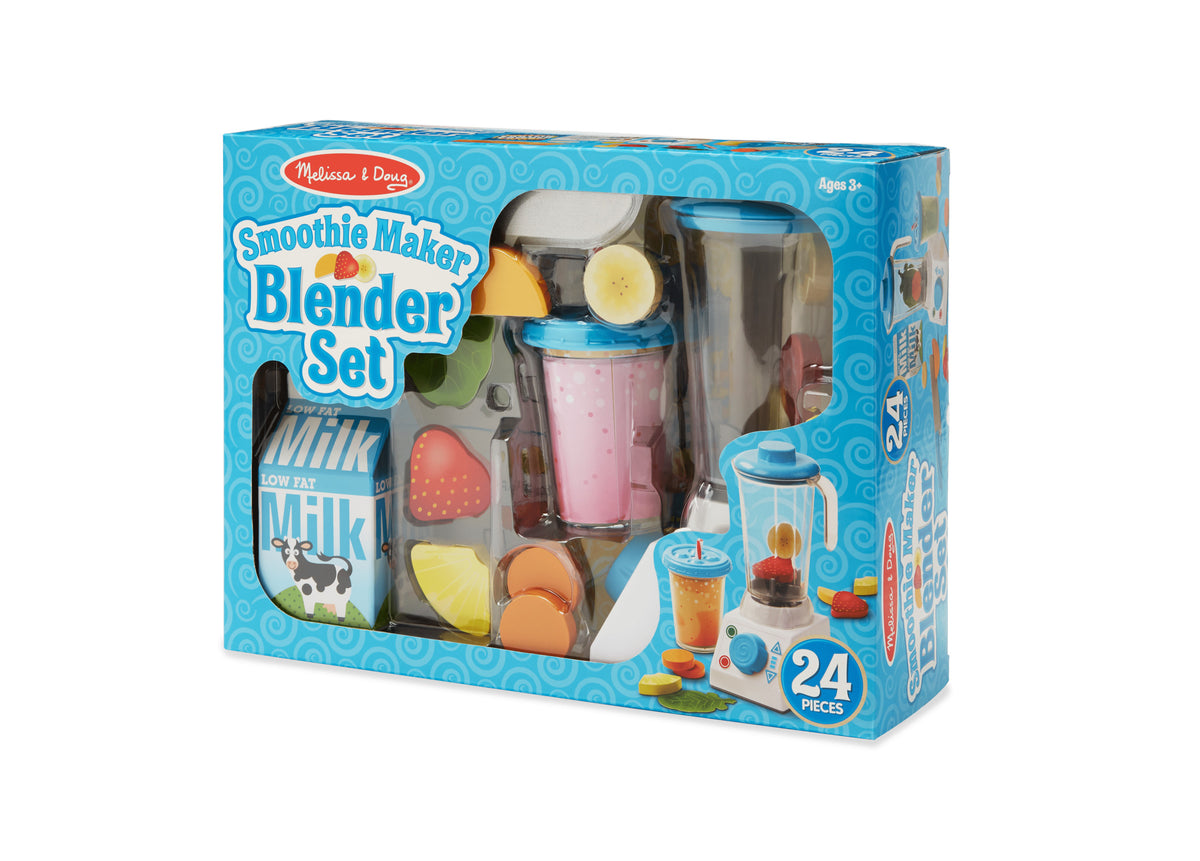 Melissa & Doug Smoothie Maker Blender Set with Play Food - 22