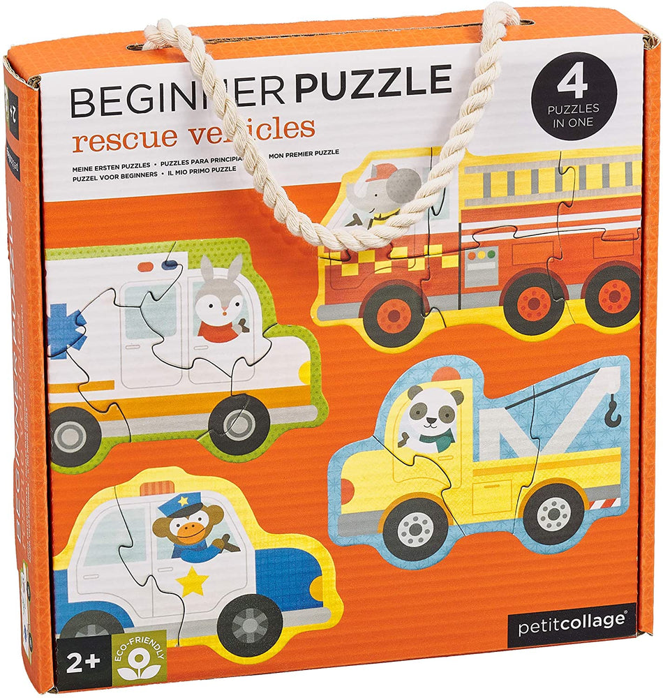 Petit Collage Beginner Puzzle - Rescue Vehicles