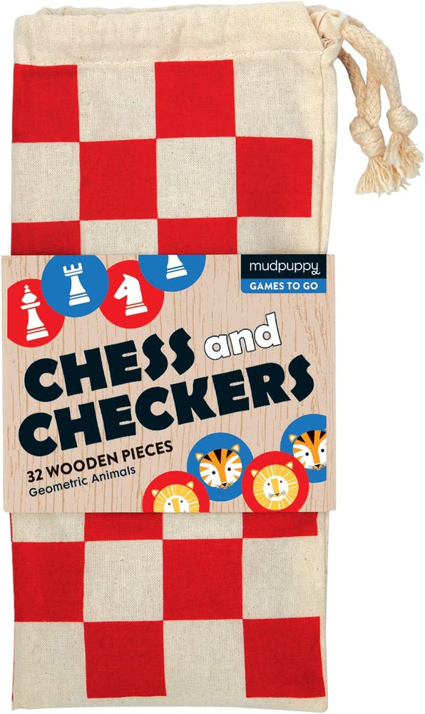 Mudpuppy Travel Chess and Checkers Animals