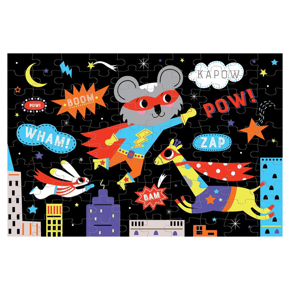 MudPuppy Super Hero Glow Puzzle