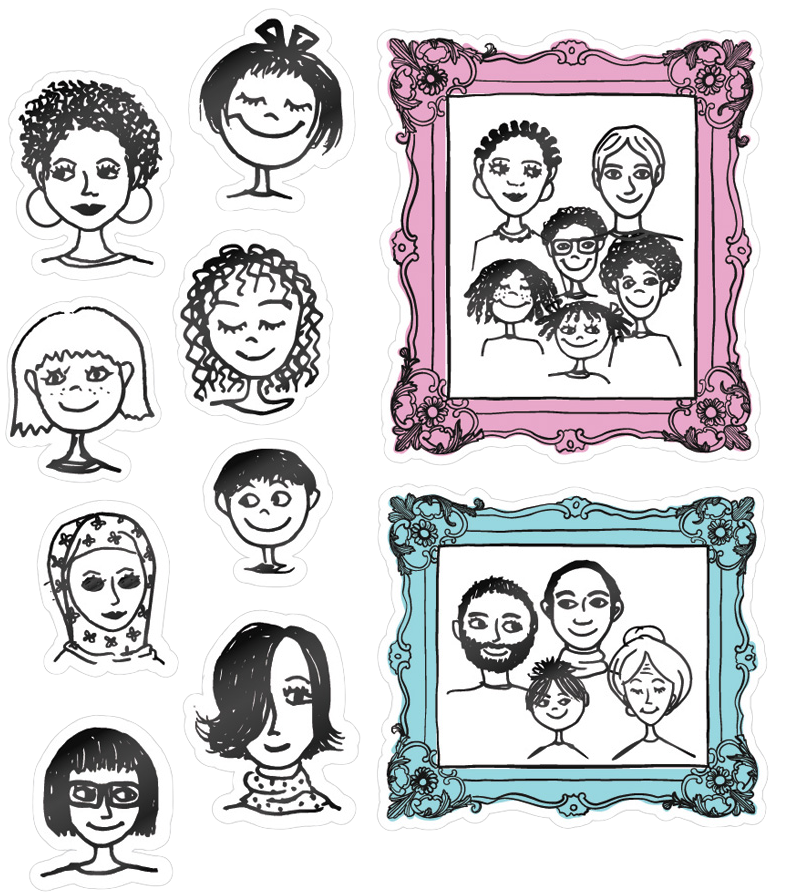 Pipsticks Family Portraits Sticker