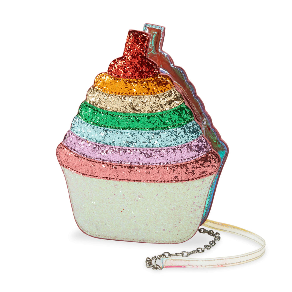 Bari Lynn Glittered Cupcake Crossbody Bag