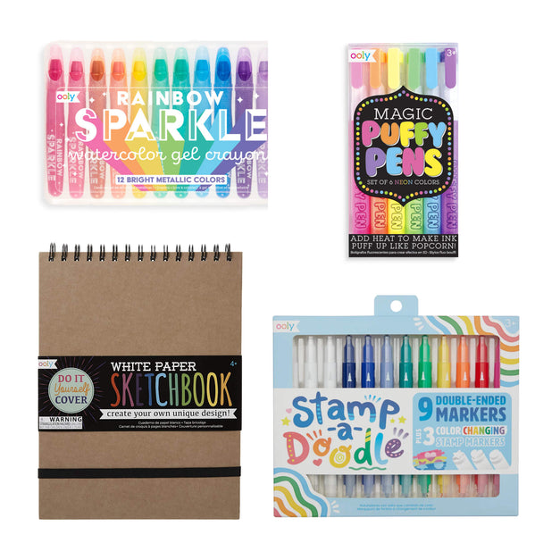 Hearts, Stars, Rainbows Coloring Set: with Color-Changing Markers