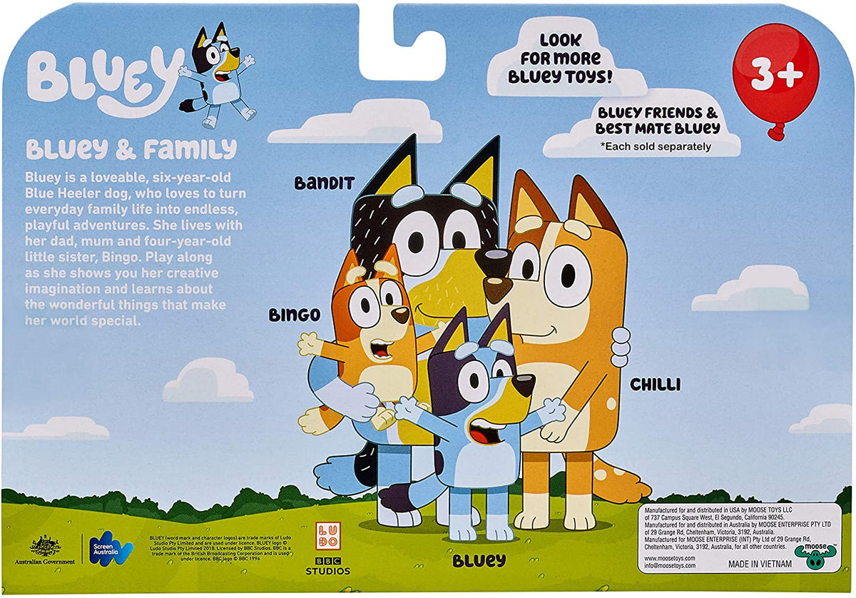 Bluey Family 4 Pack Figures