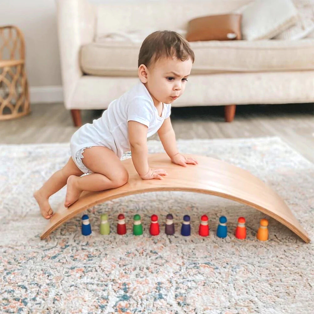 Montessori Wooden Balance Board for Kids - Develop Coordination and Balance  – Bunny Hopkins