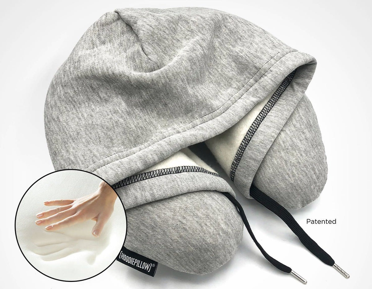 Hoodie Memory Foam Pillow - Heather Grey