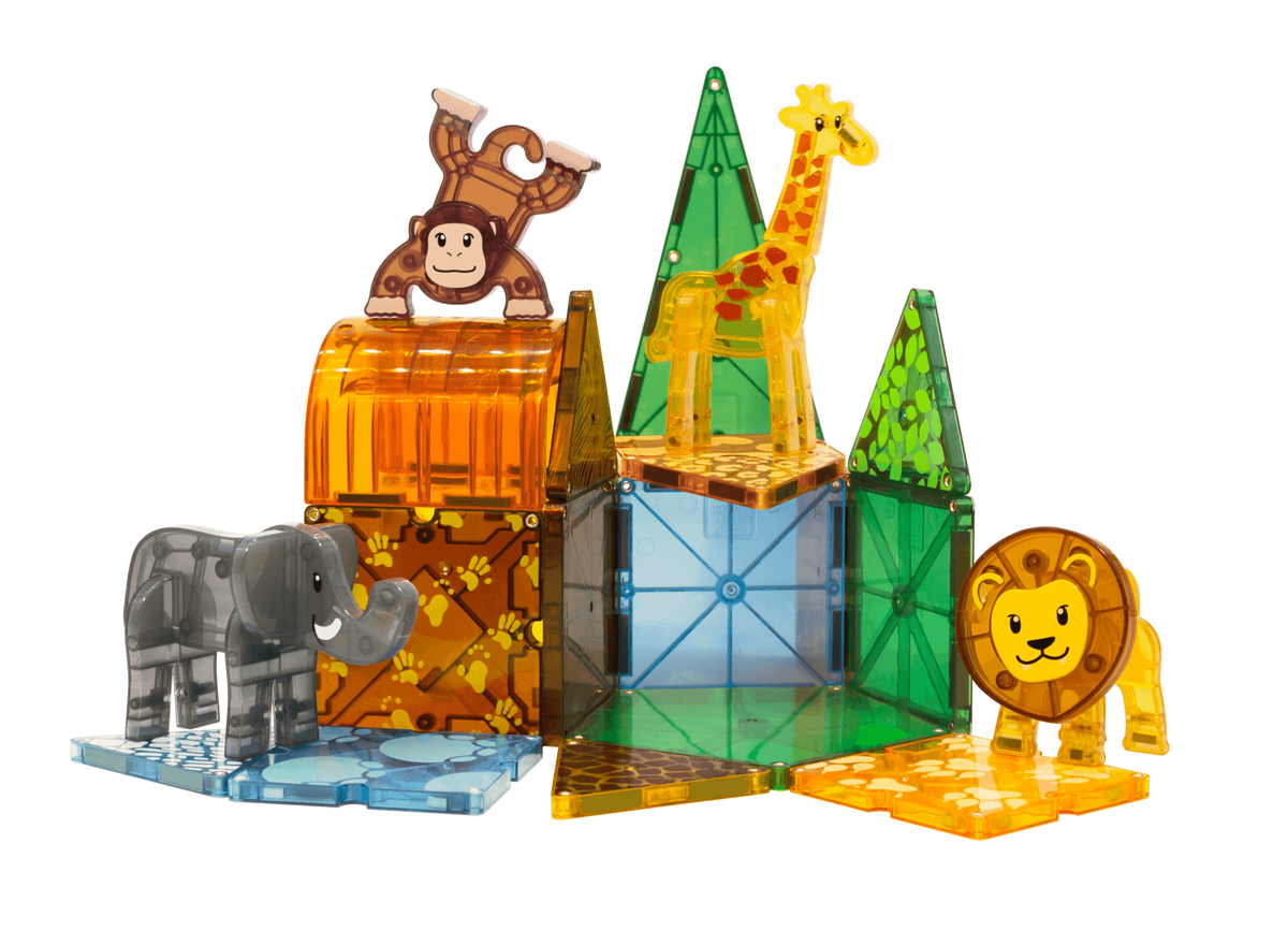 Magna-Tiles Safari Animals 25-Piece Building Set