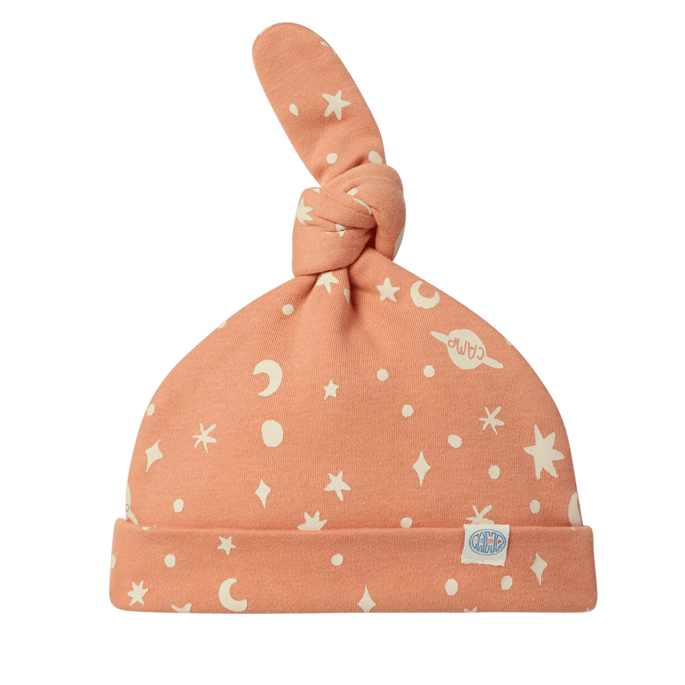 CAMP Knotted Cap - Moon & Stars Orange