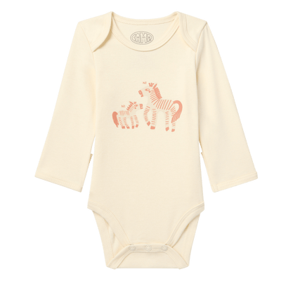 CAMP Long Sleeve Bodysuit - White Zebra