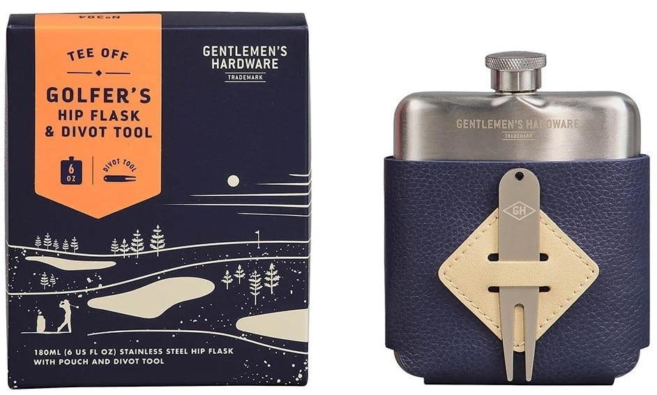 Gentleman's Hardware Golder's Hip Flask & Divot Tool Set