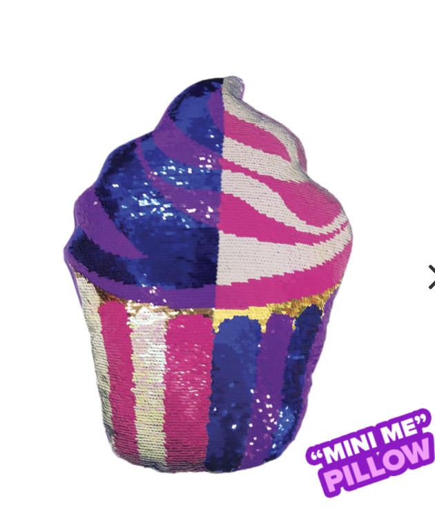 iScream Reversible Mini Cupcake Sequin Pillow