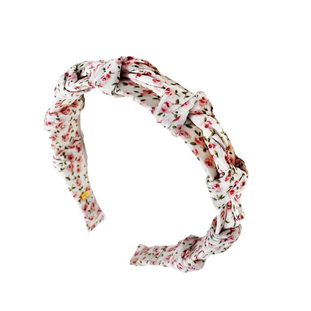 Bari Lynn Floral Multi Knot Headband Light Pink