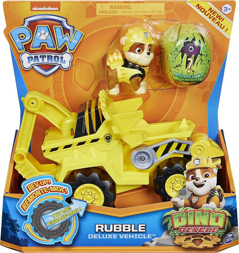 Paw Patrol Dino Rescue Deluxe Rev Up Rubble Vehicle