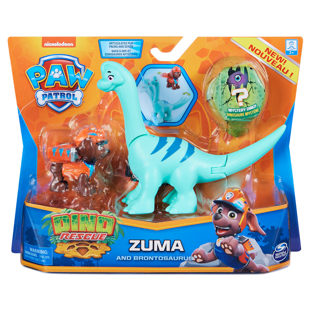 PAW Patrol Dino Rescue - Zuma and Dinosaur Action Figure Set