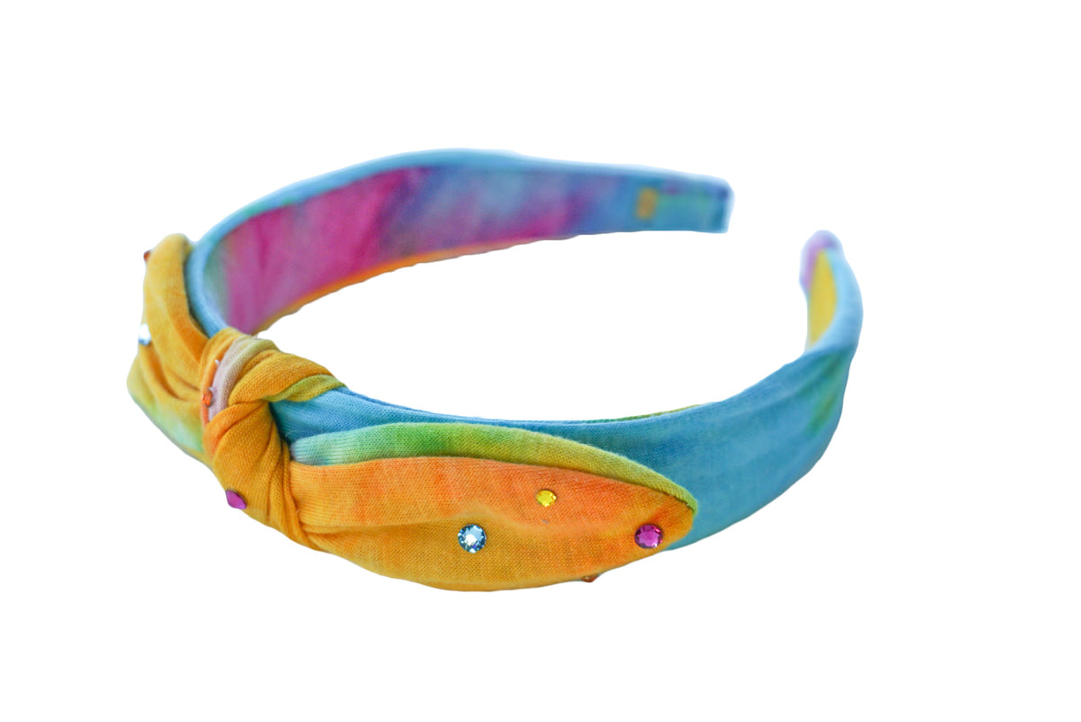 Bari Lynn Crystallized Knot Tie Dye Headband