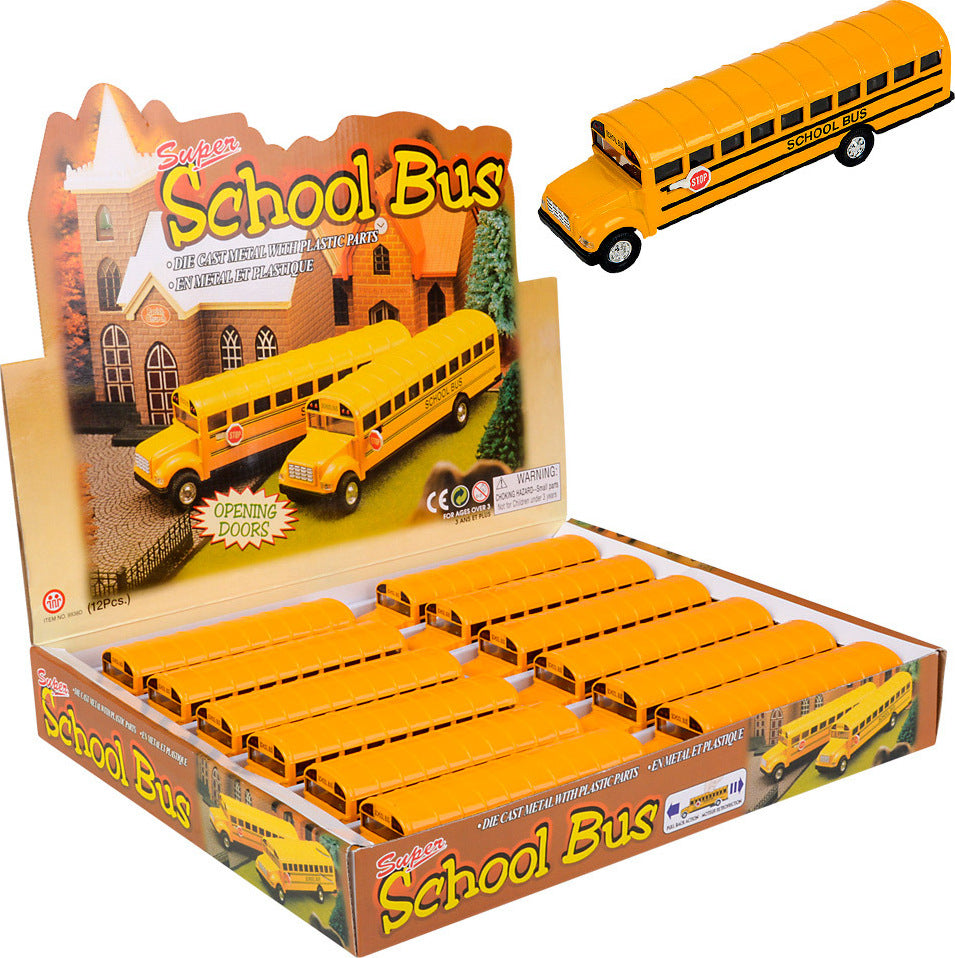 The Toy Network 7" Die Cast Pull Back School Bus