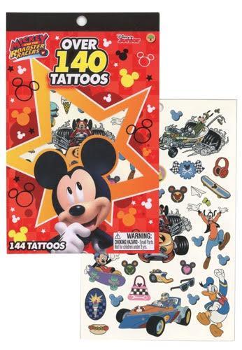 Mickey Roadsters 4 Sheet Tattoo Book