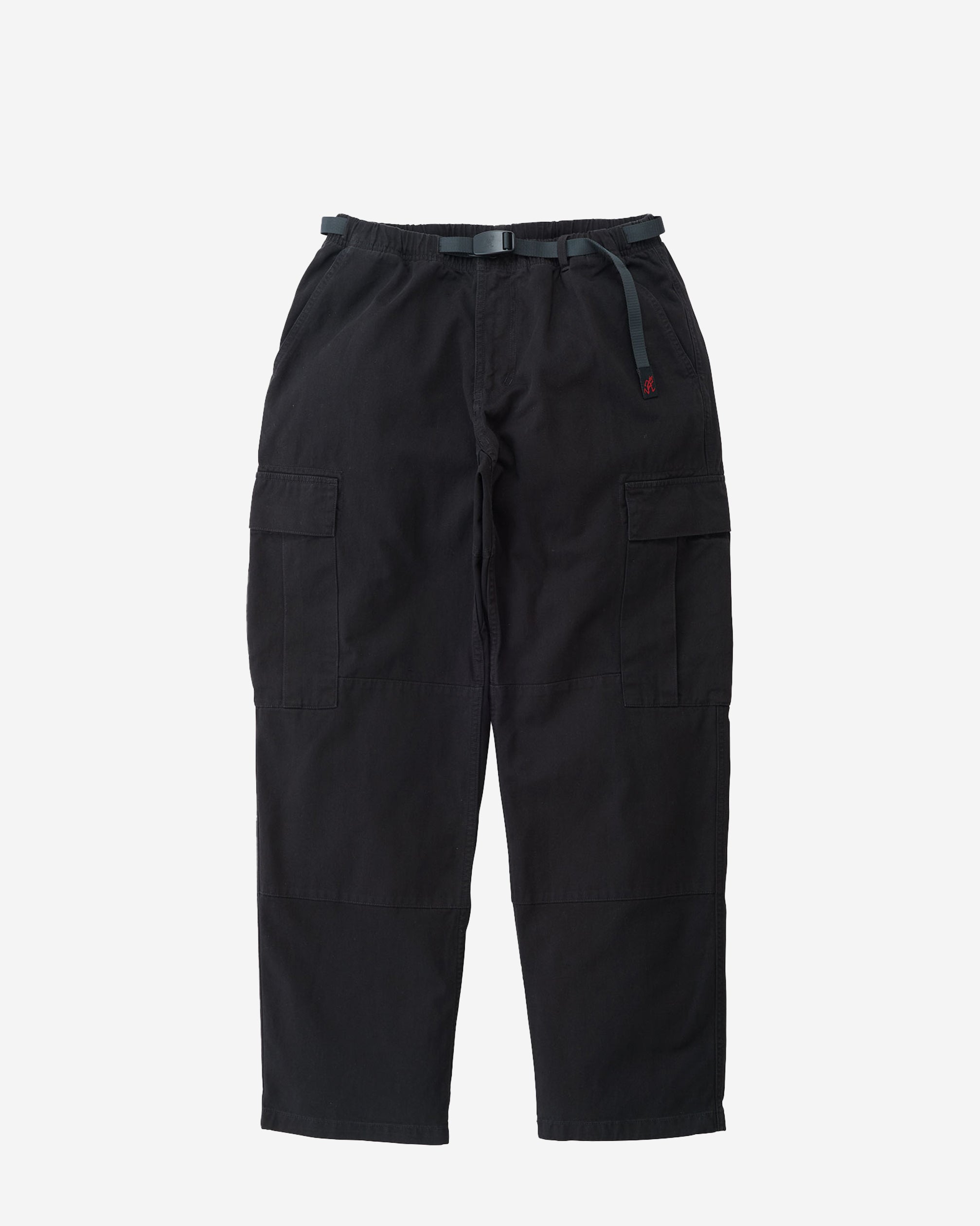 Two side pockets, two back pockets, and two lower thigh pockets Made with organic cotton stretch twill material - Cotton 98%, Polyurethane 2% Built in webbing belt Clean-line gusset crotch for style and mobility Inseam 31" While retaining functionality in the brand's rock-climbing scene roots, this outdoor lifestyle Cargo Pant by Gramicci has been tailored to fit the modern fashion appeal. Having just the right amount of roominess, the hem can be adjusted by a drawstring cord. Carabiners can be attached to the webbing belt on the left and right sides of the waist. Gramicci Cargo Pants have ample space and are loosely cut to hold maps, pens, or other hiking materials. Made with cotton twill which uses highly durable organic cotton that has resilience and elasticity and can withstand vigorous activity. Dyed to create a distinct vibe.