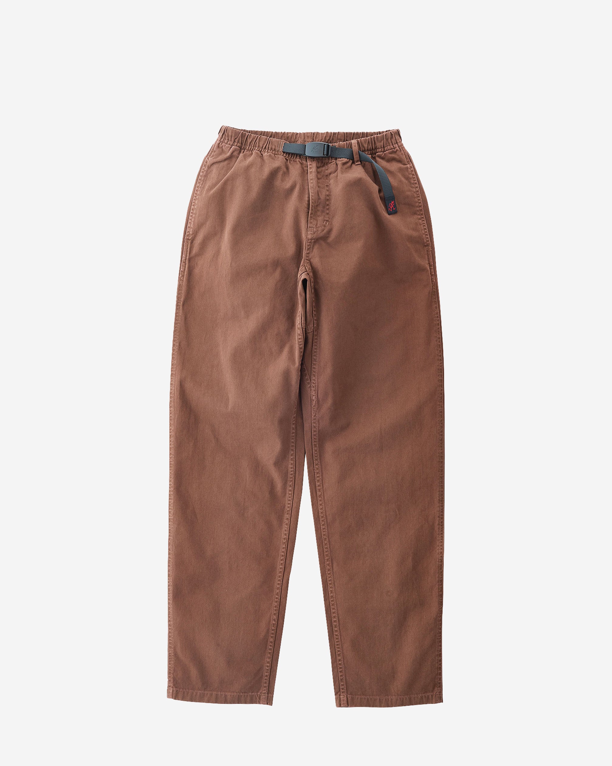 The Original 1982 Gramicci Pants Features gusseted crotch for freedom-of-movement Easy-adjust waistband with integrated belt and buckle Zip fly with two side seam pockets and two back welt pockets Relaxed fit and low rise Inseam 32" Made with 100% Organic Cotton Twill