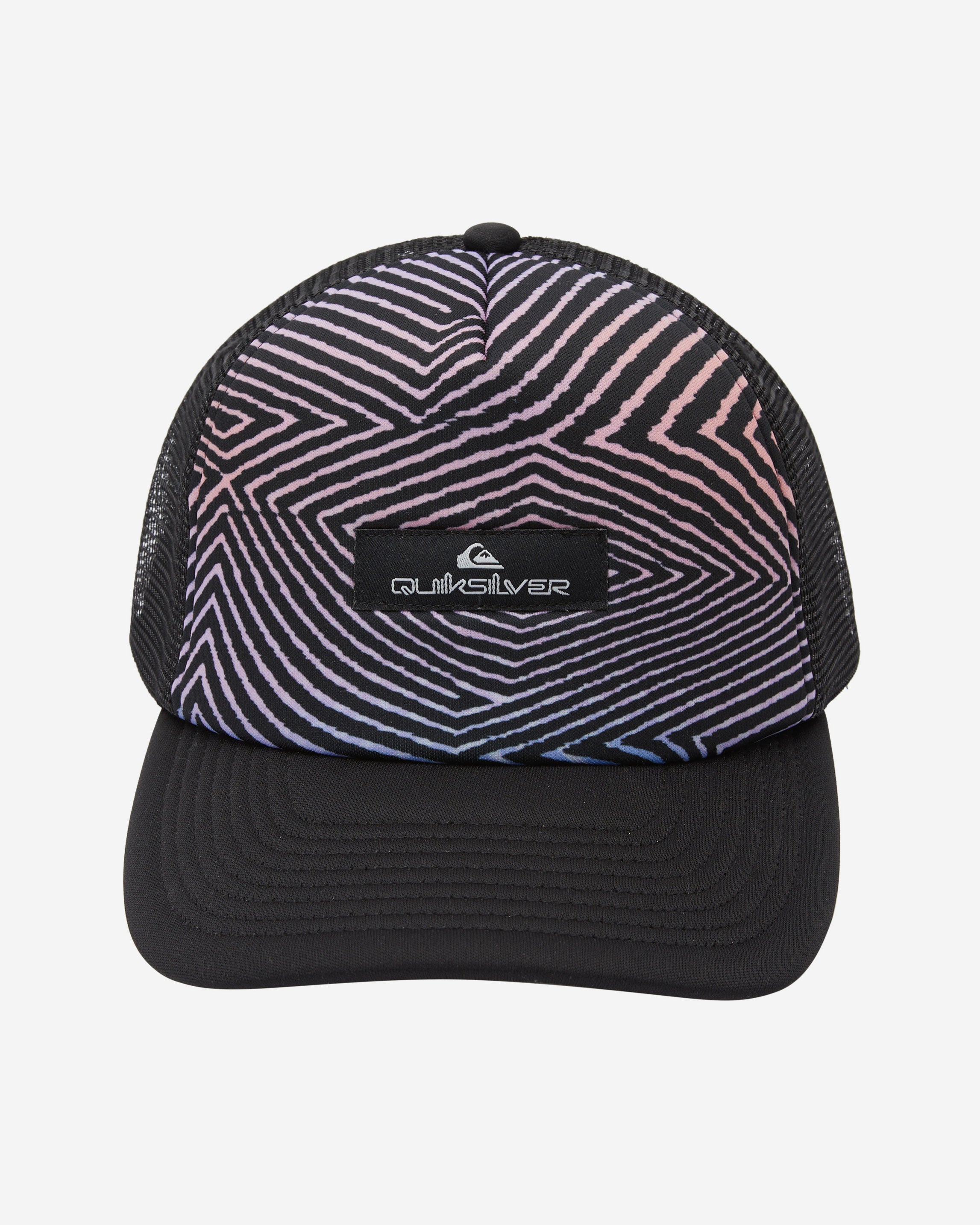 The Buzzard Coop trucker hat earns its stripes with 5-panel foam construction and sunset-hued bands of colors. Snapback closure lets you create a personalized fit.