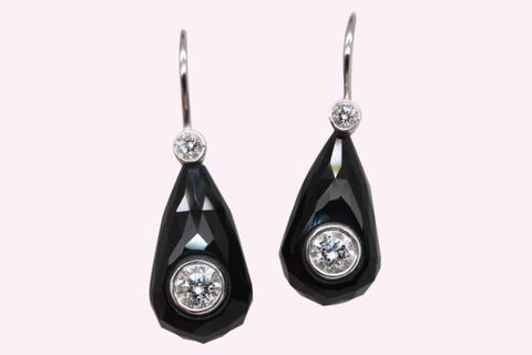 diamond and onx earrings