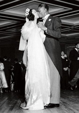 nat king cole and maria hawkins dancing on their wedding day