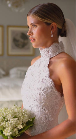 Sofia Richie wedding earrings | Diamond teardrop earrings