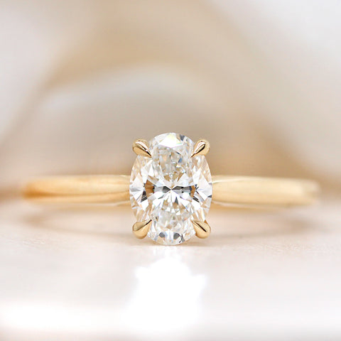 Diamond Solitaire Engagement Ring 18ct Yellow Gold 