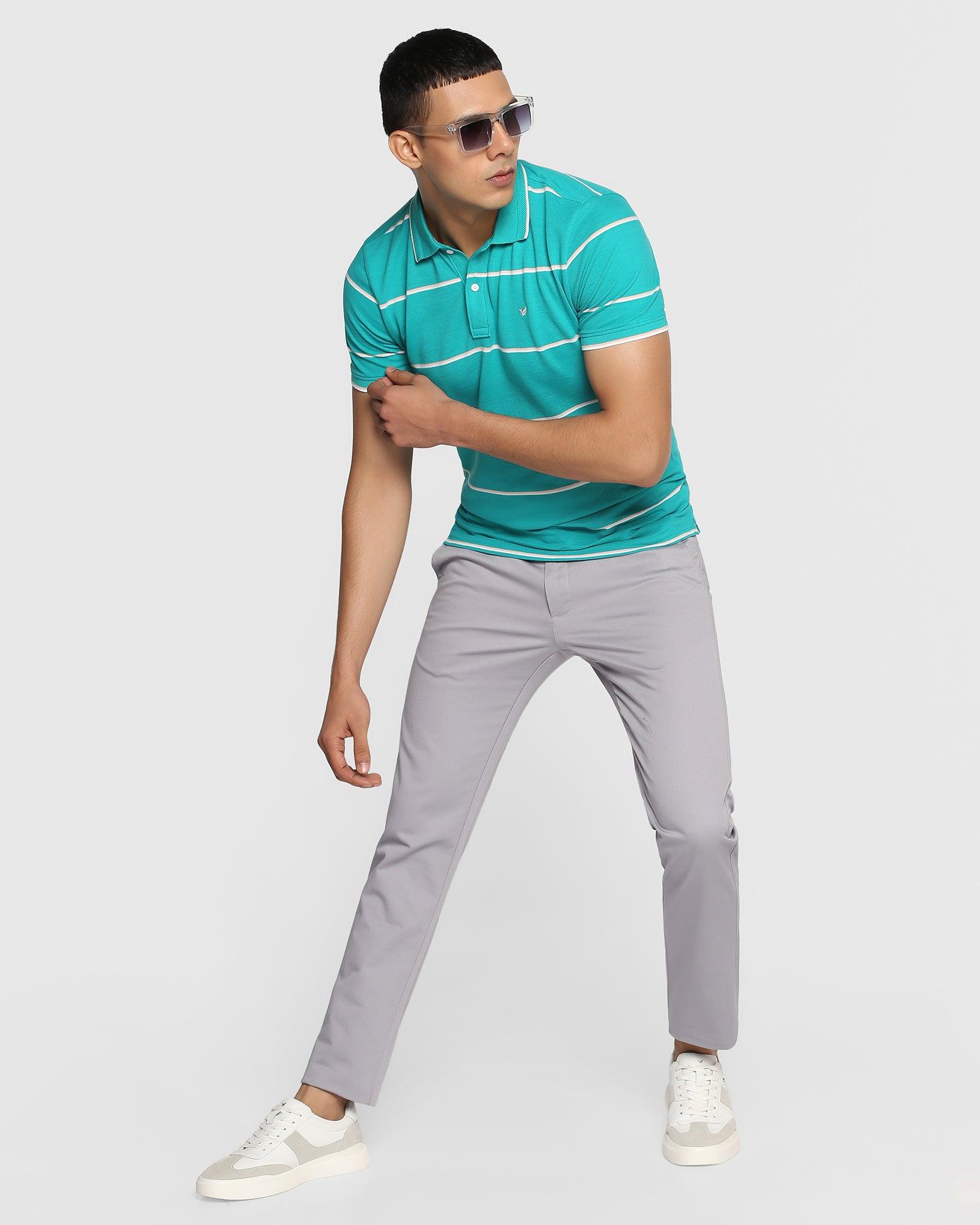 Textured Casual Khakis In Grey B-91 (Eve)