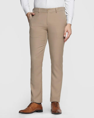 Slim Comfort B-95 Formal Beige Textured Trouser - Mario