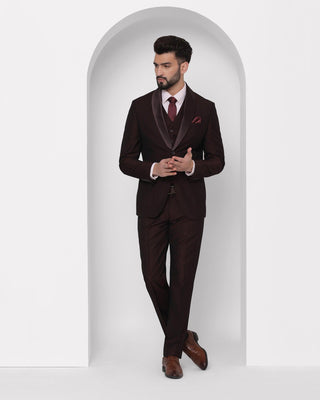 Buy Raymond Dark Maroon 3-Piece Suit for Men's Online @ Tata CLiQ
