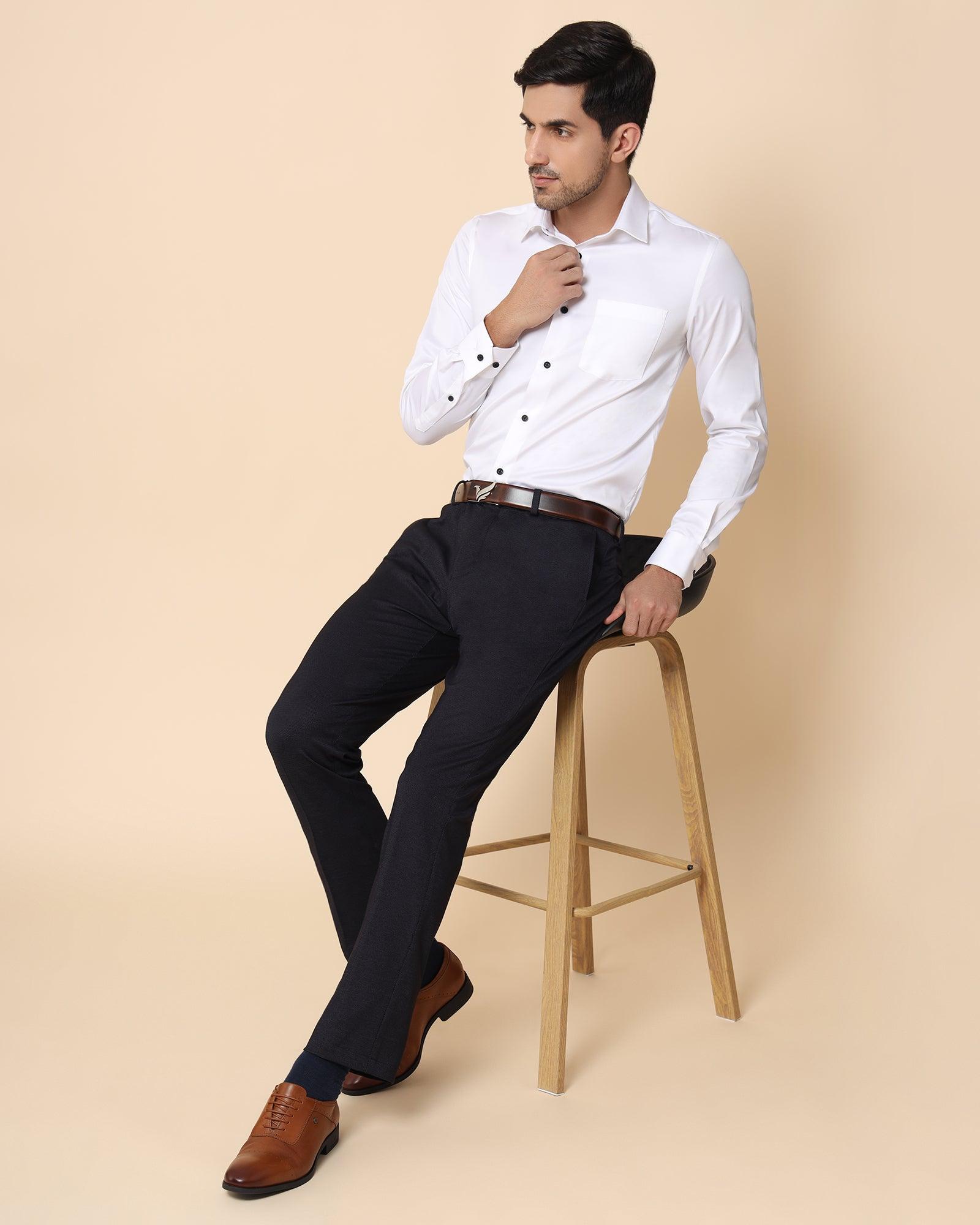 Sailor Formal Wrinkle Free Stretch Shirt In White (Slim Fit)