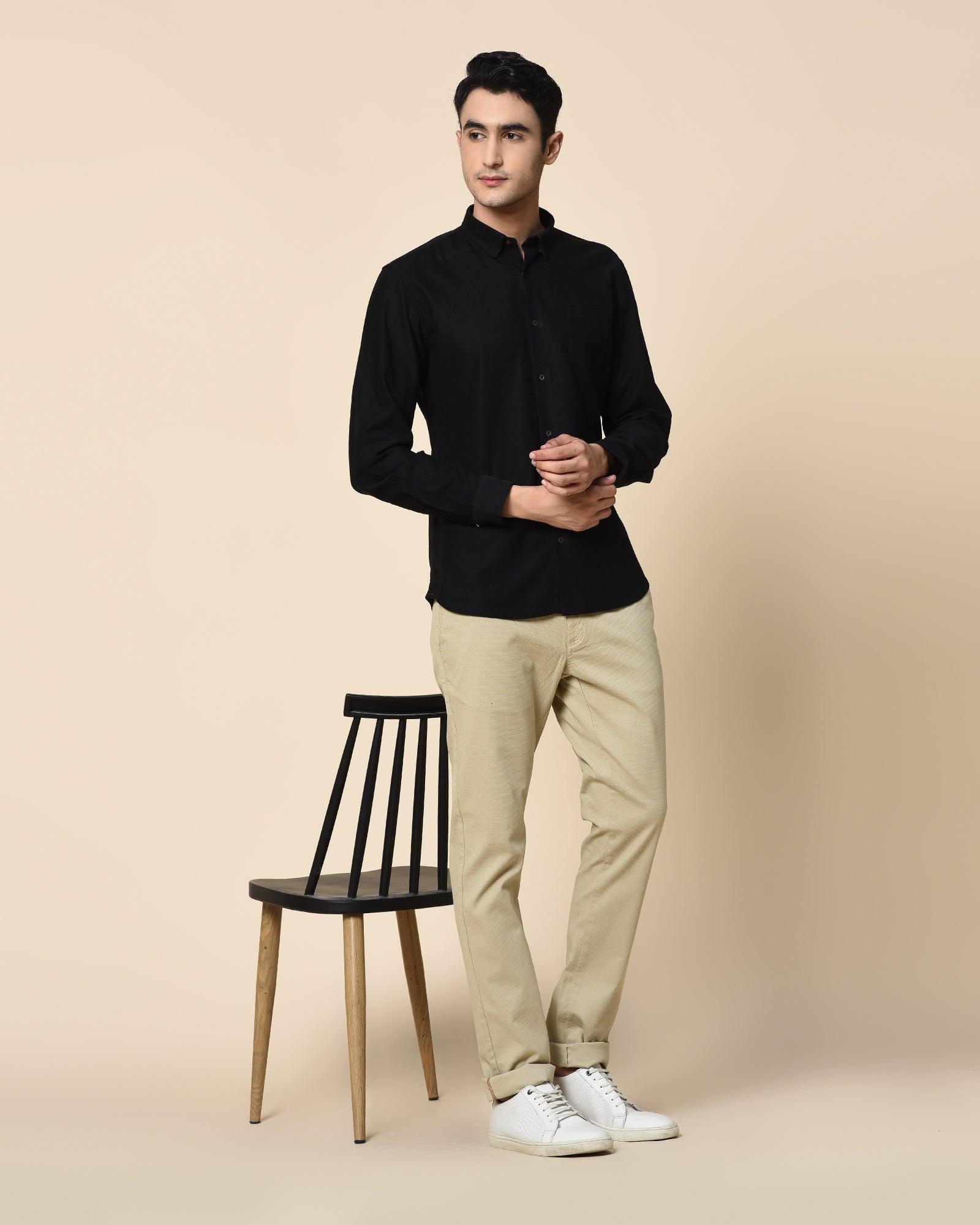 Buy Louis Philippe Cream Trousers Online - 209083 | Louis Philippe