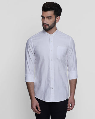 Casual White Printed Shirt - Nathan