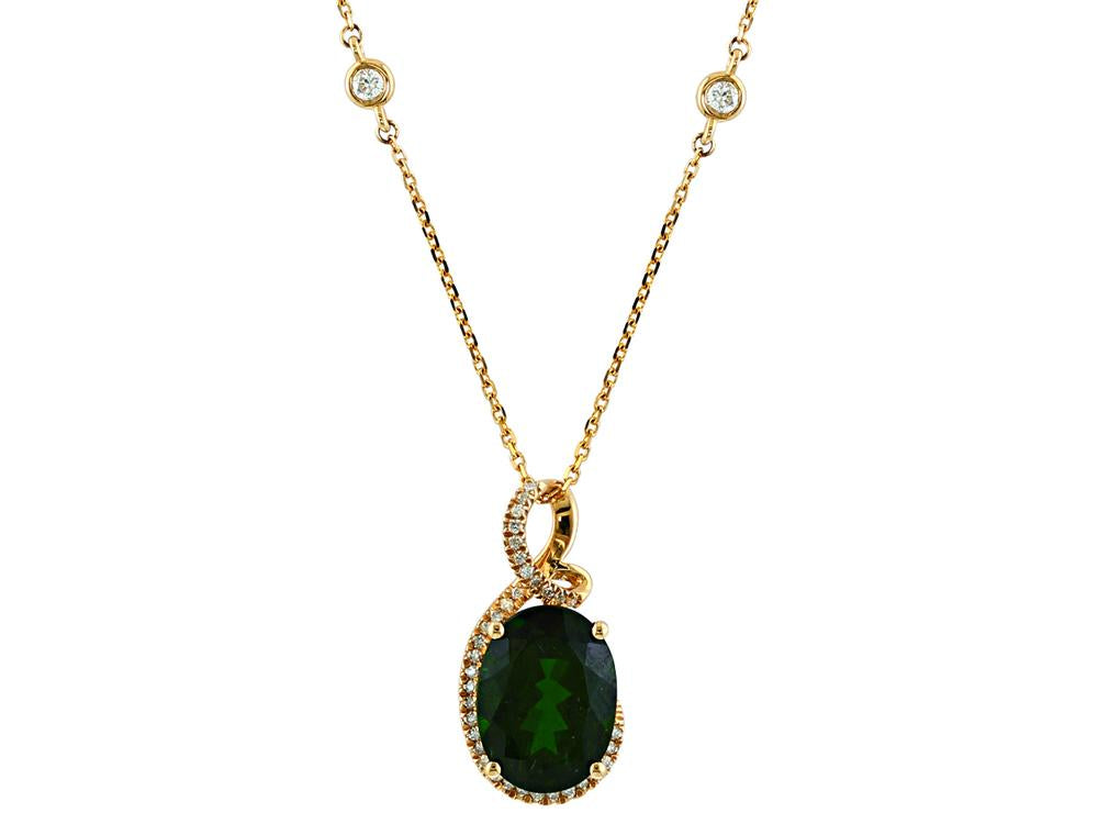 EFFY 14K YELLOW GOLD ,CHROME DIOPSIDE PENDANT – Diamonds By Dawn