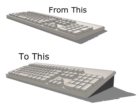 what is a wedge keyboard