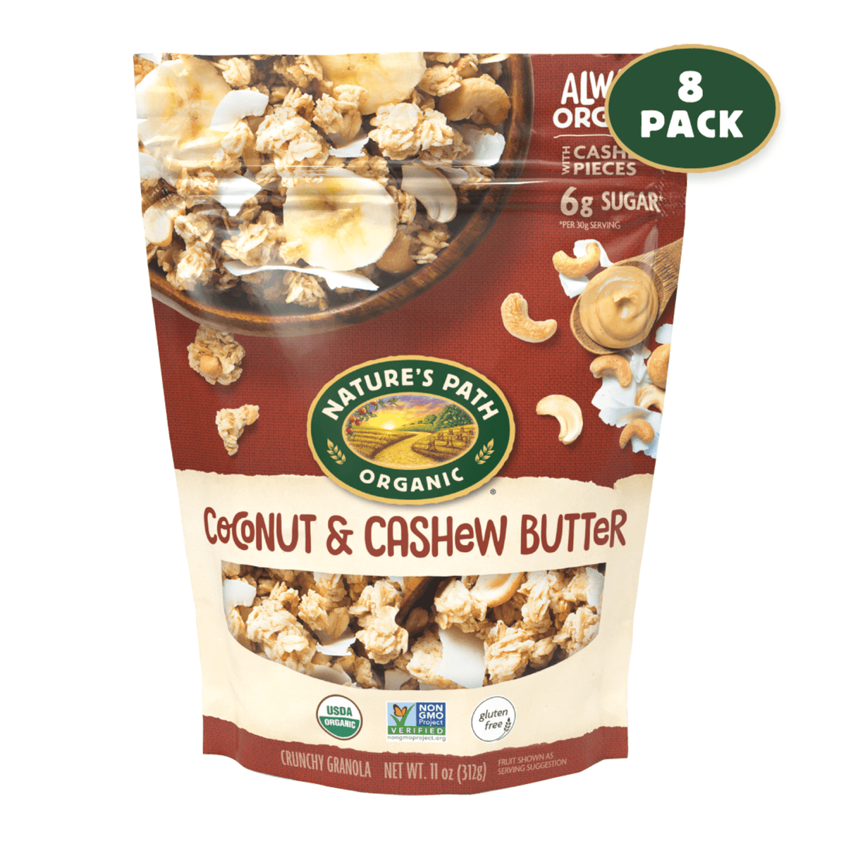 Coconut & Cashew Butter Granola, 11 oz Pouch