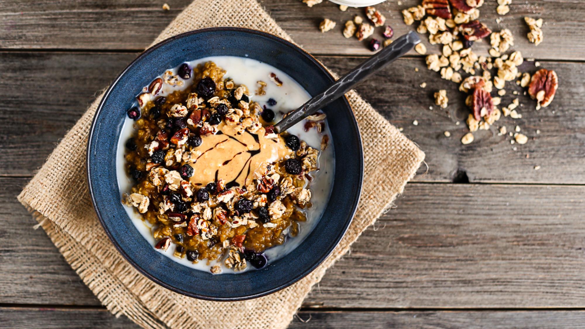 Blueberry Pecan Crunch Oatmeal