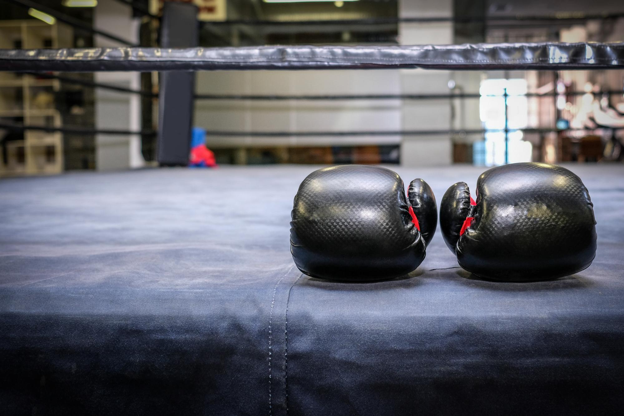 black boxing gloves