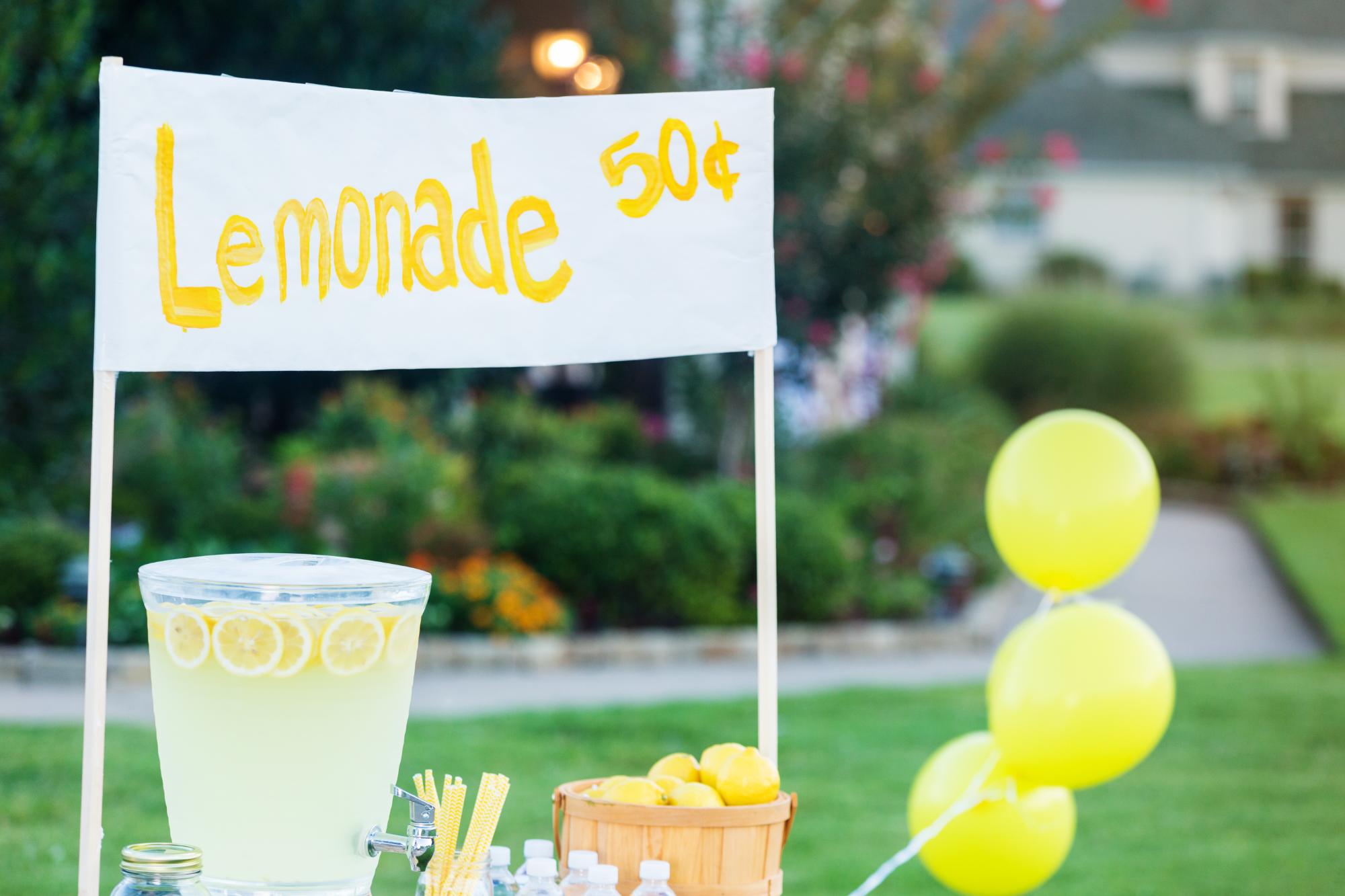 Refreshing lemonade stand